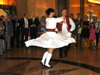Lindjo dance, performed in The Houston City Hall building