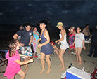 Night dance and fun at the beach