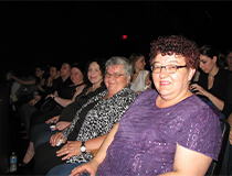 Croatians in the first row at the concert.