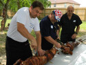 The food is fresh and mostly prepared at the Musilandia by club members.