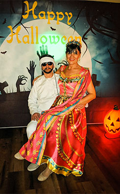 The Halloween costume image from the party