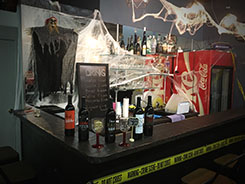 The Halloween style club bar decoration