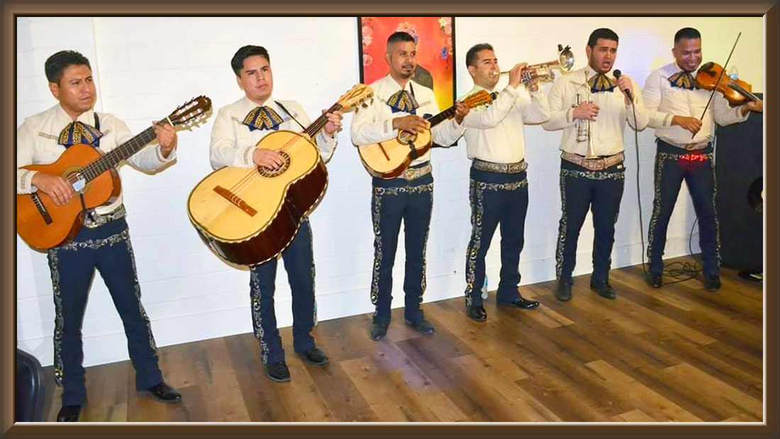 Mariachi band performing in the Croatian club
